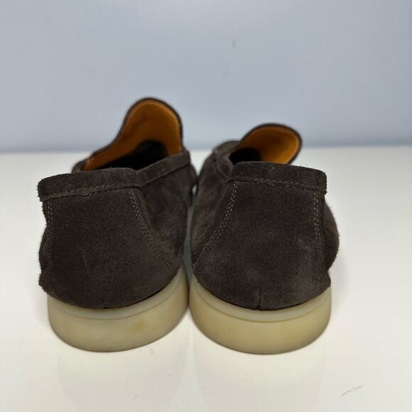 SuitSupply Dark Brown Italian Calf Suede Slip-On Loafers Shoes Sz 12 / 45 - Picture 7 of 10